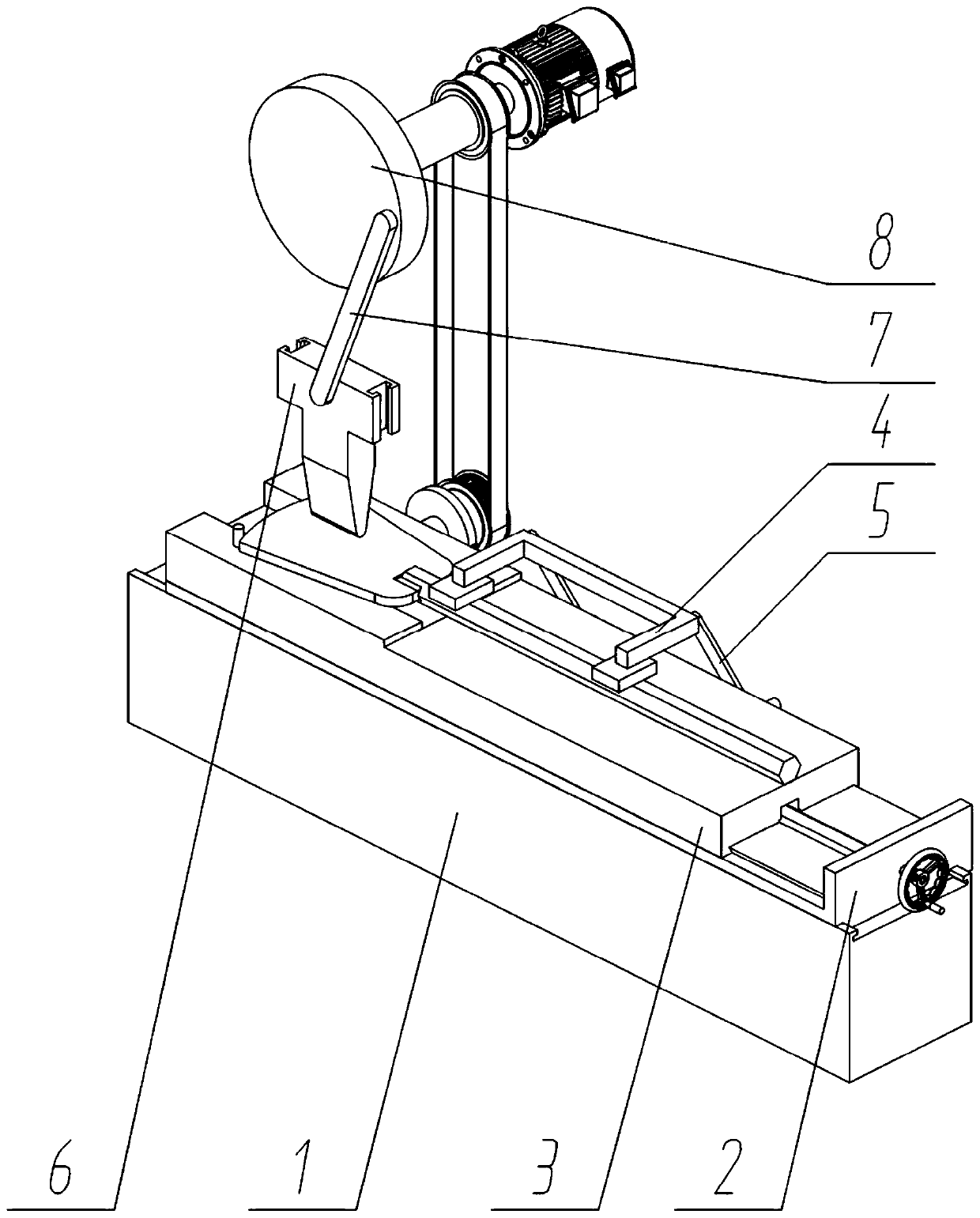 Middle hammering device for forging Luoyang shovel