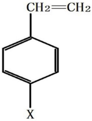 Modified polyhalogenated styrene-1,3-butadiene emulsion binder as well as preparation and application thereof