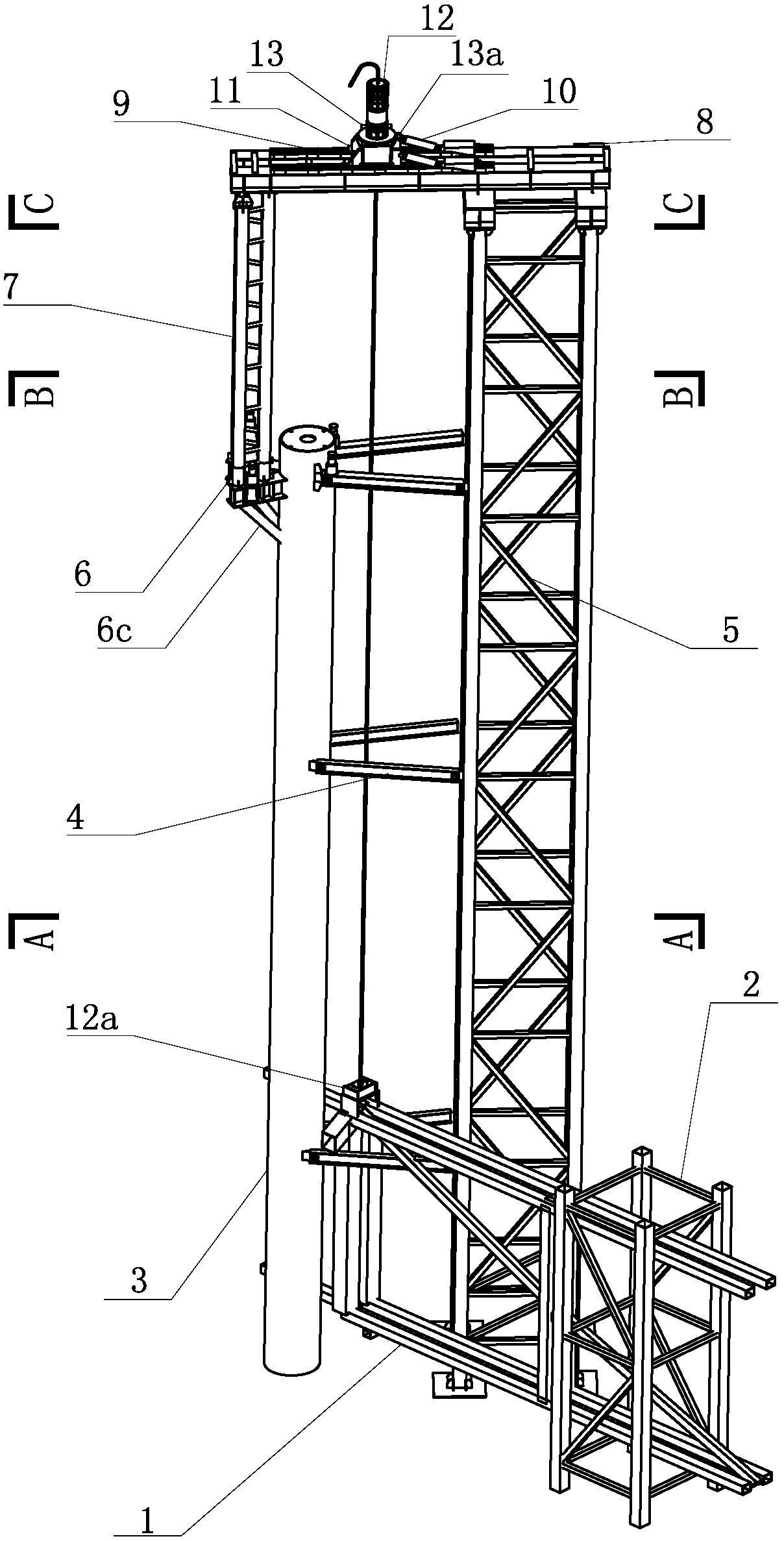 Offset lifting slip device and method