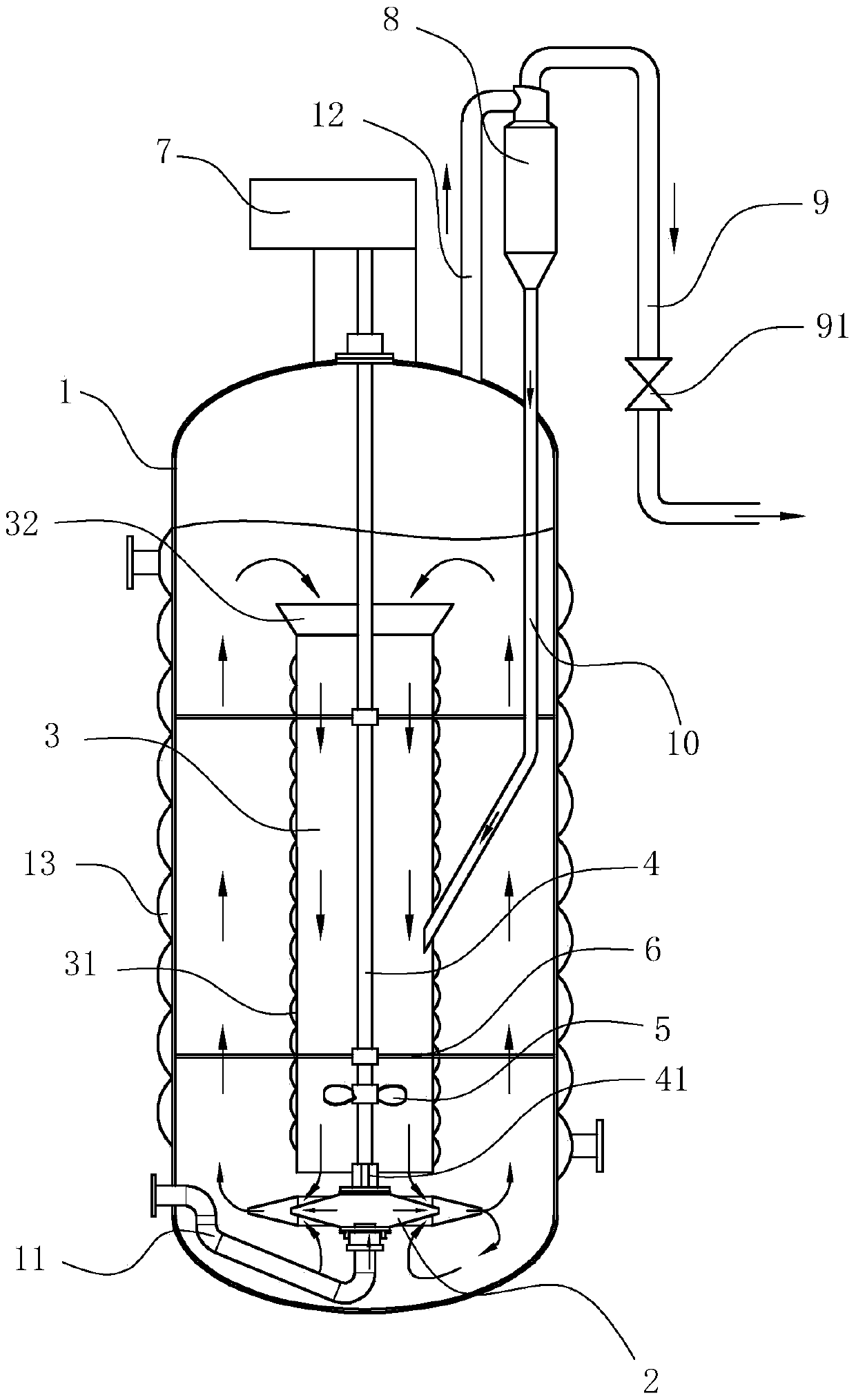 Self-priming air-lift fermenter