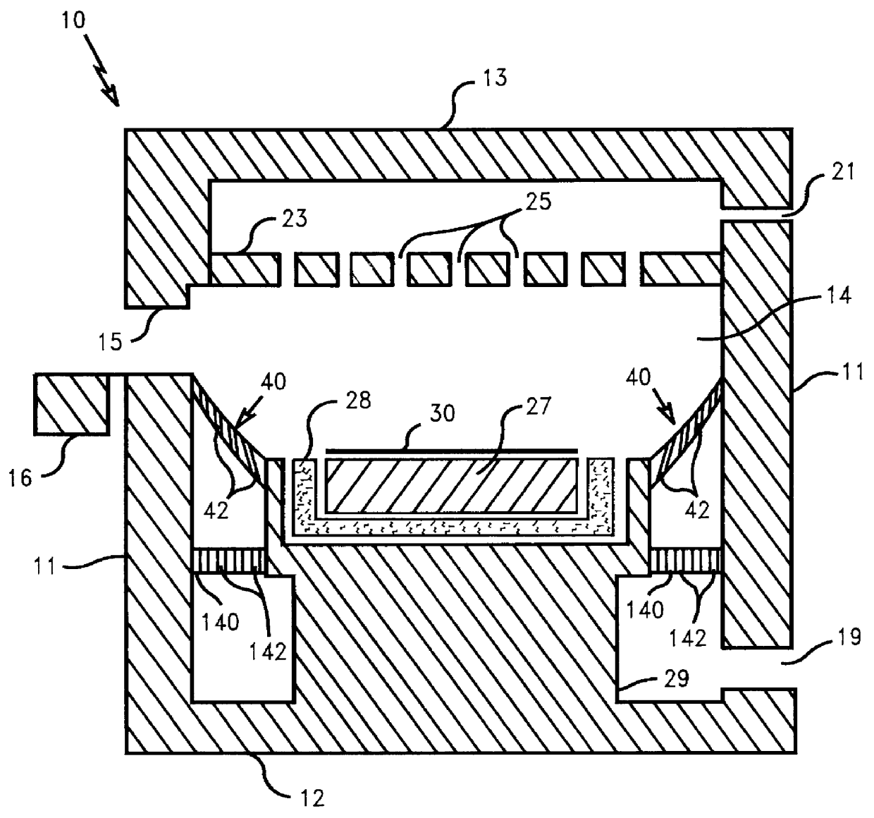 High conductance plasma containment structure