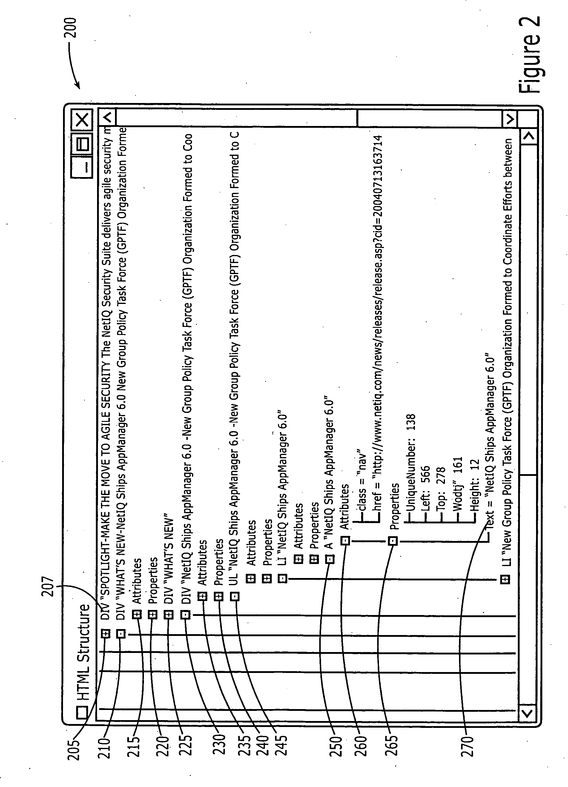 Methods, systems and computer program products for monitoring a browsing session