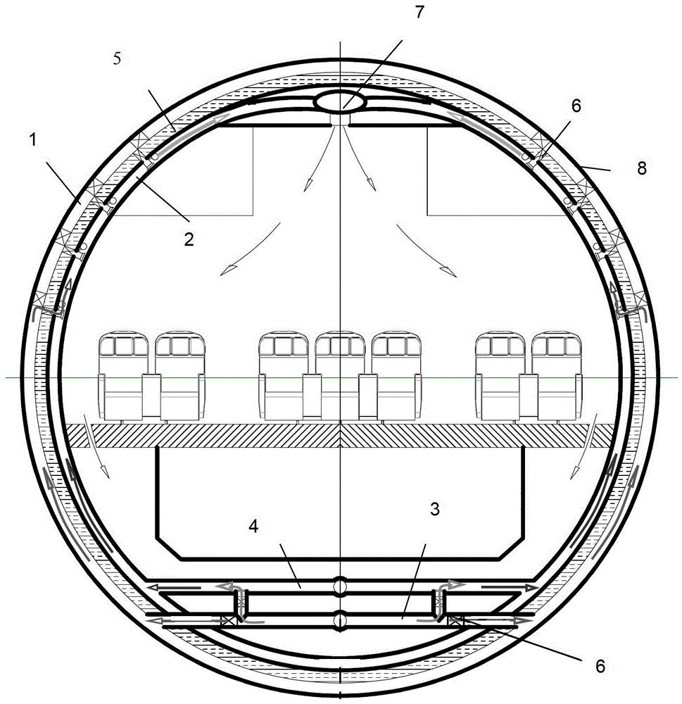 Double air channel wall for airplane