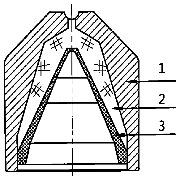 Shaped charge liner with large perforation diameter and deep penetration perforating charge and preparation method of shaped charge liner