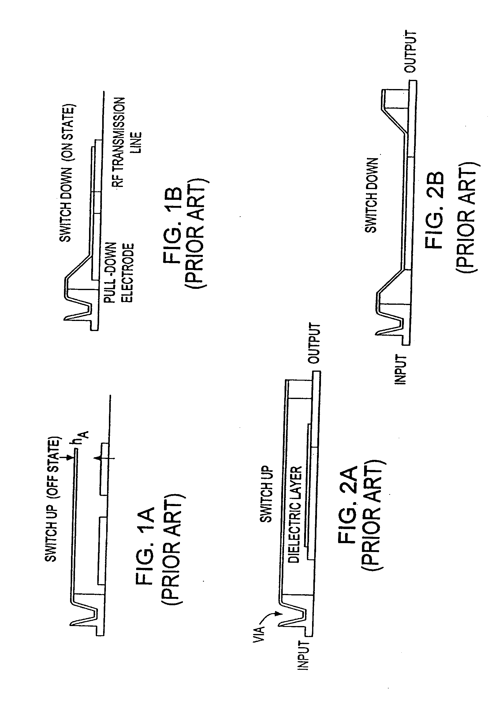 Structure and method of fabricating a hinge type MEMS switch