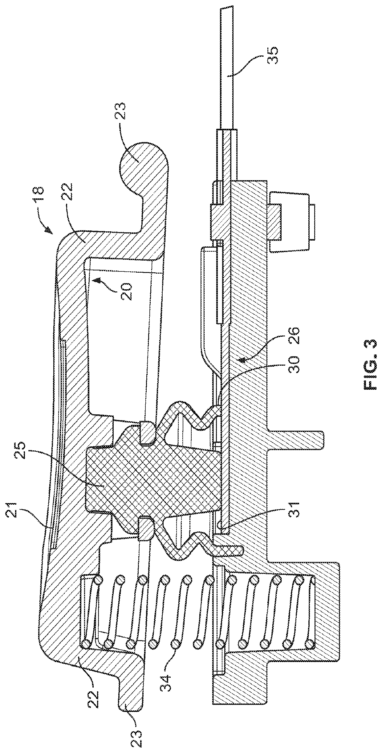 Strapping apparatus having an actuating element for the tensioning device