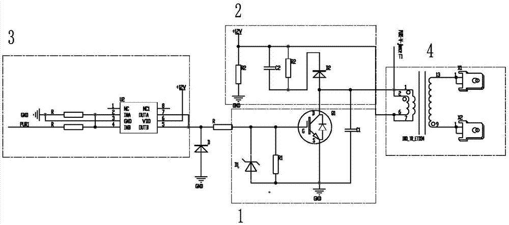 Separate-excitation high frequency and high voltage oscillation circuit and control method