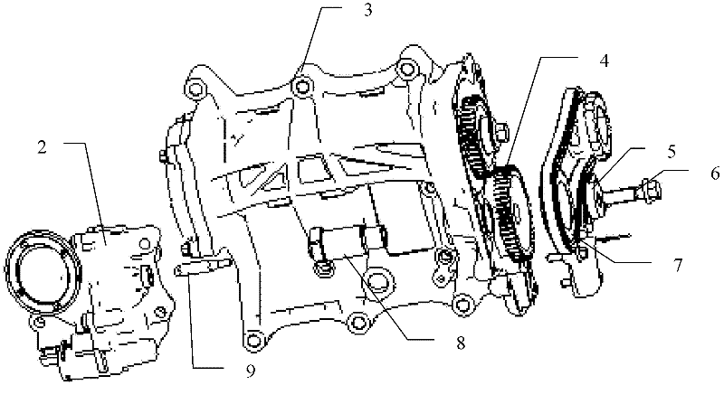 Transmission structure of oil pump