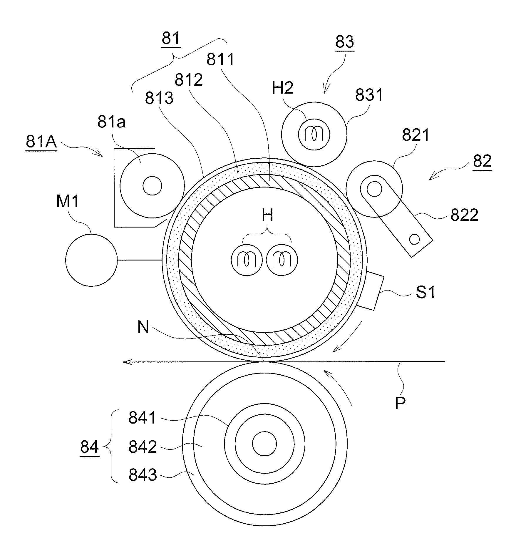 Fixing unit with auxiliary heating member and surface recovery member, and image forming apparatus