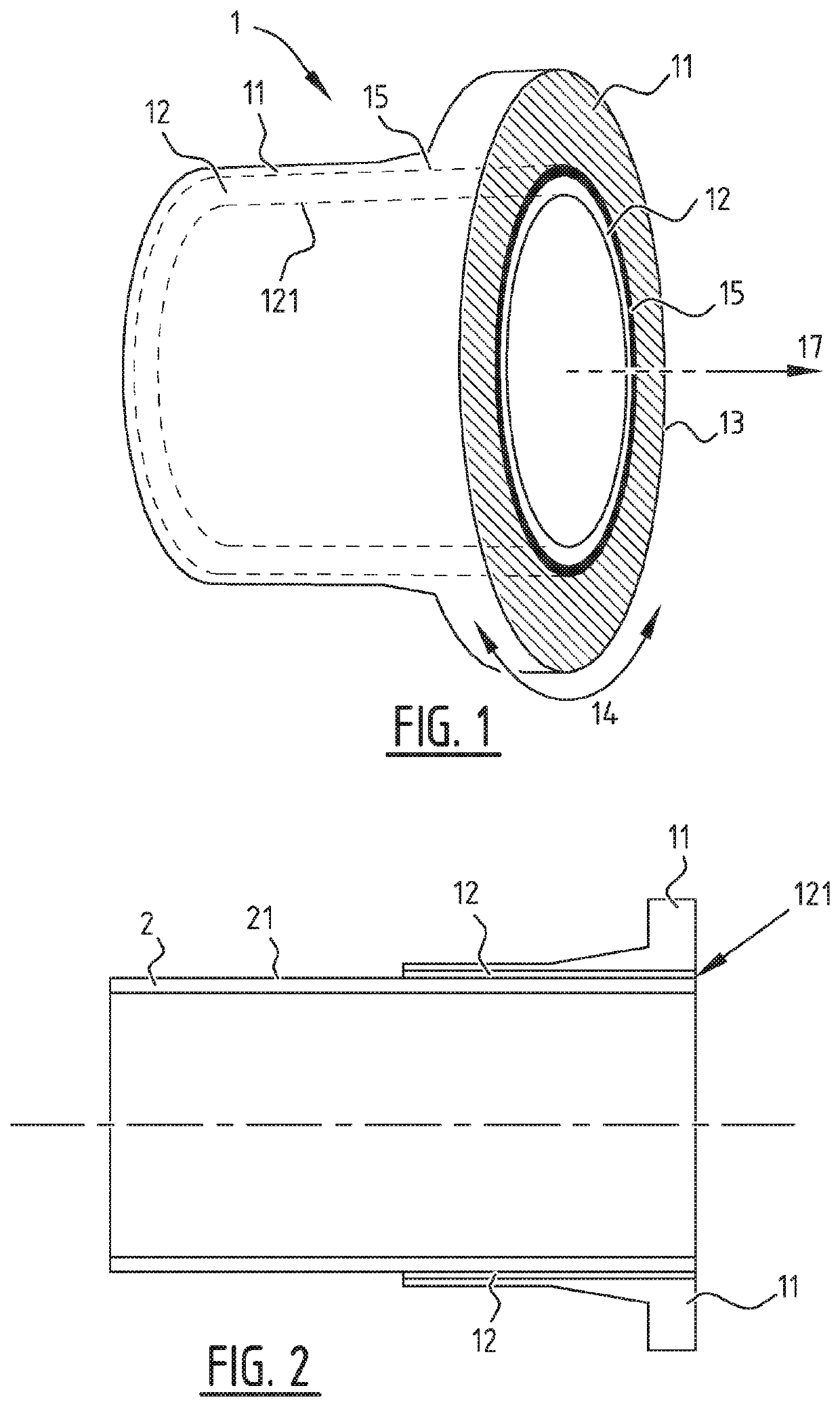 Fitting element for use in rehabilitation of pipelines and method for producing the same