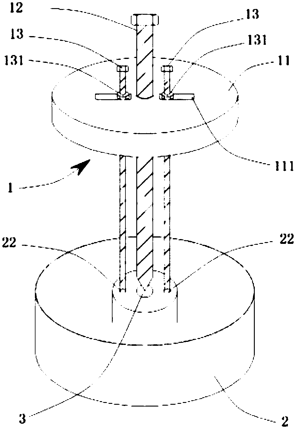 Impeller pulling device making impeller to be overhauled and maintained simply and conveniently