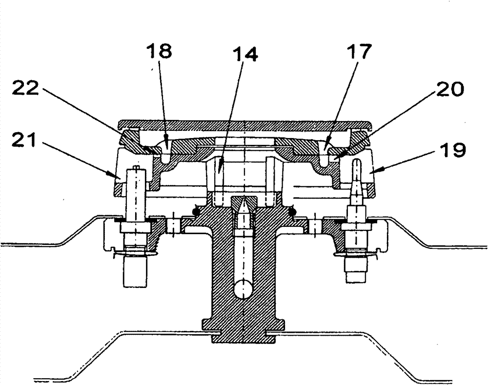 Cooking top with improved gas top burner