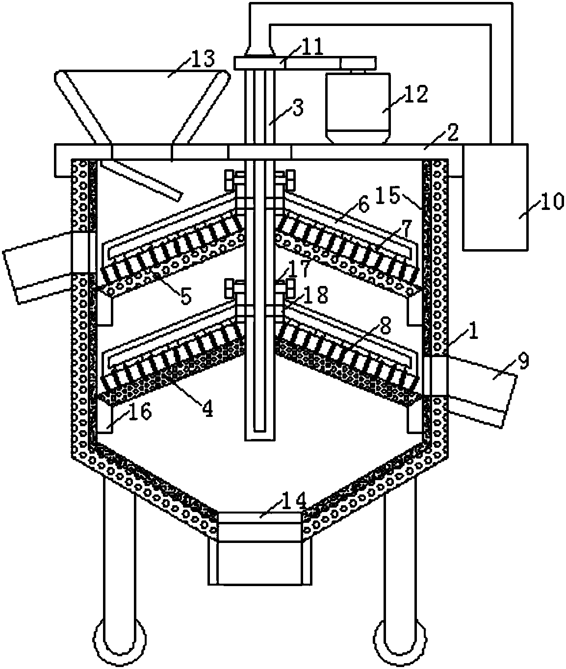 Plastic particle screening device and method