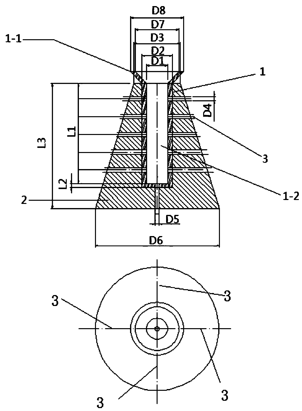 A kind of fe-ga-ce-b alloy bar material and its preparation method and a kind of cooling copper mold