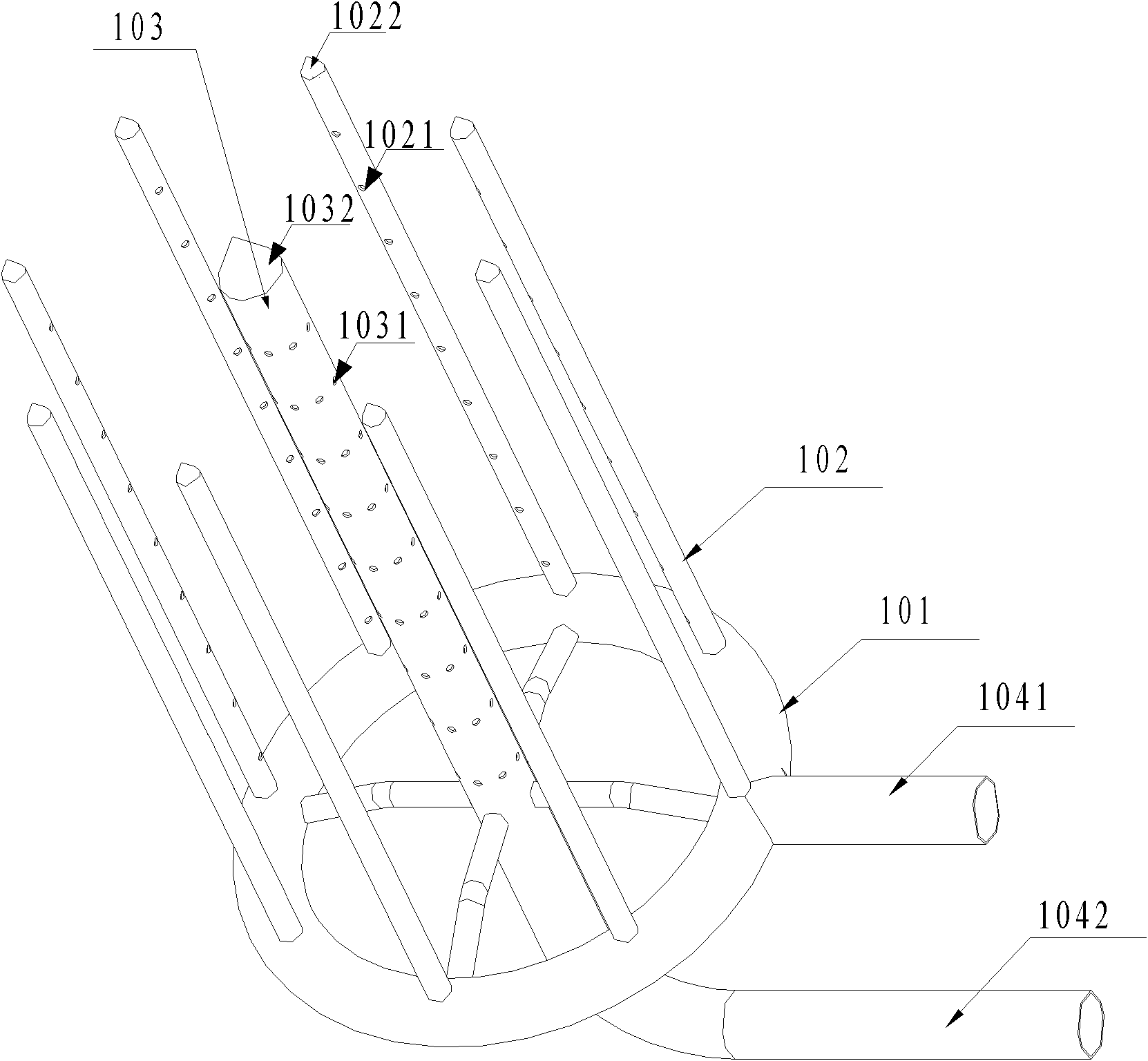 Grain ventilation cooling device as well as its system