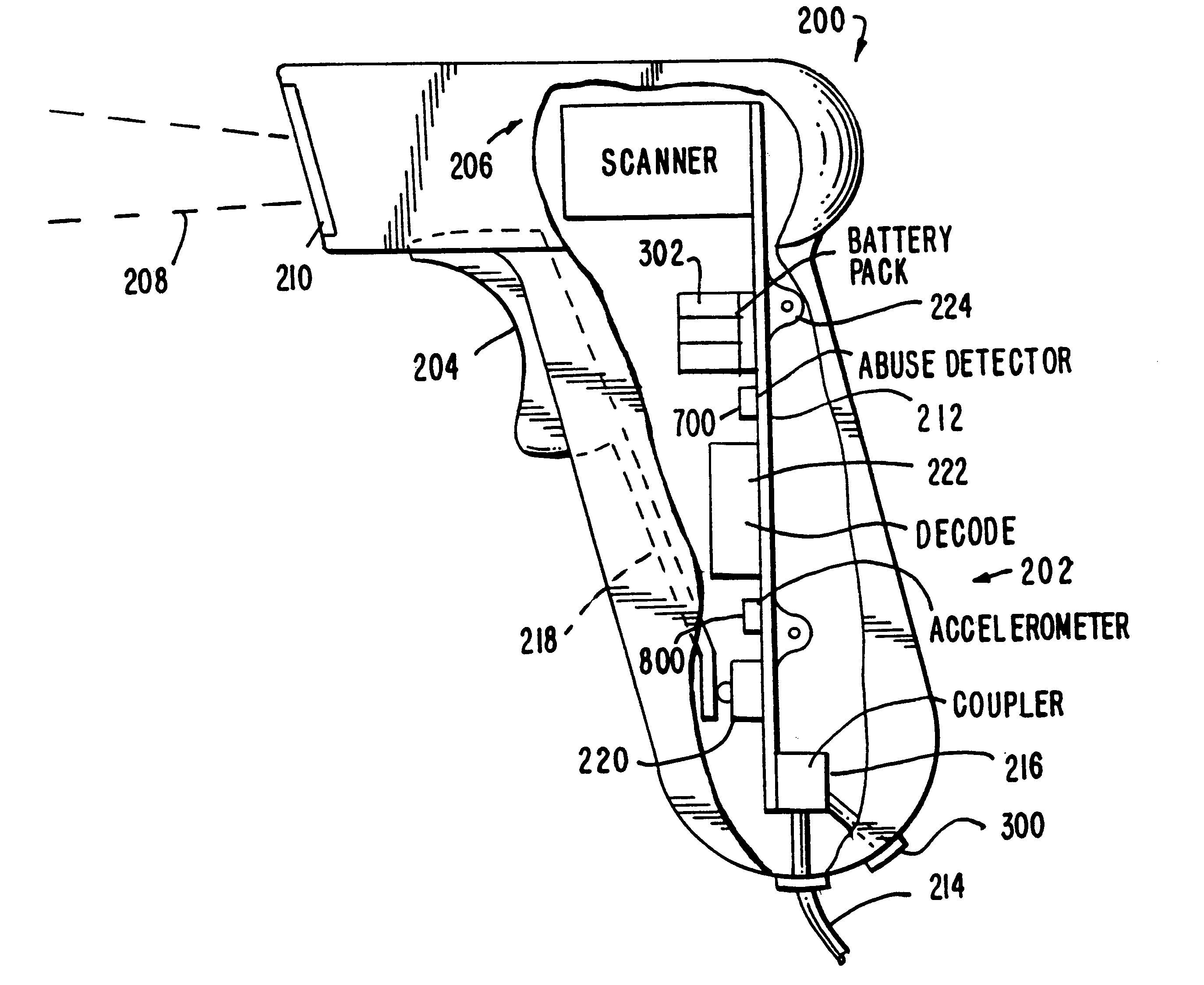 Bar code reader with an integrated scanning component module mountable on printed circuit board
