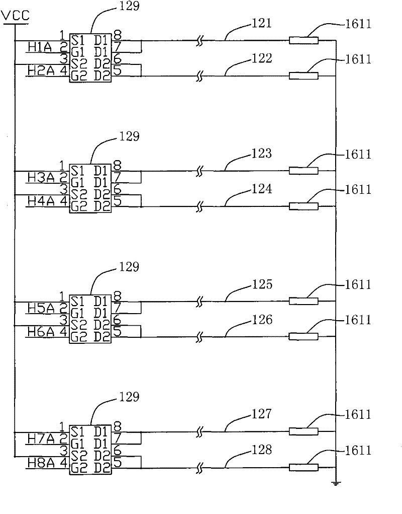 Scanning type LED display device and method for eliminating forward moving hidden brightness thereof
