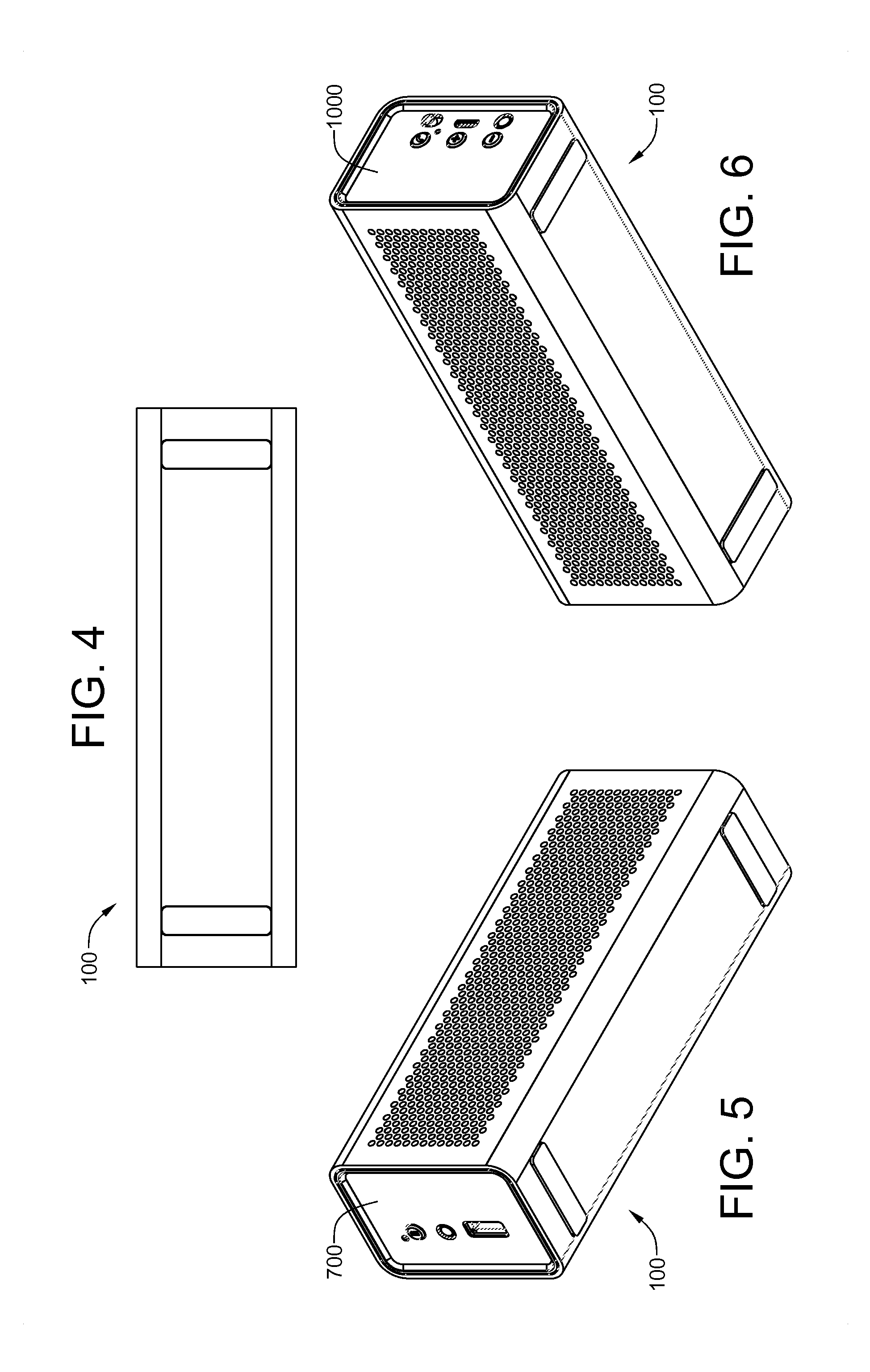 Battery-powered stereo speaker assembly having power connection for charging a handheld device