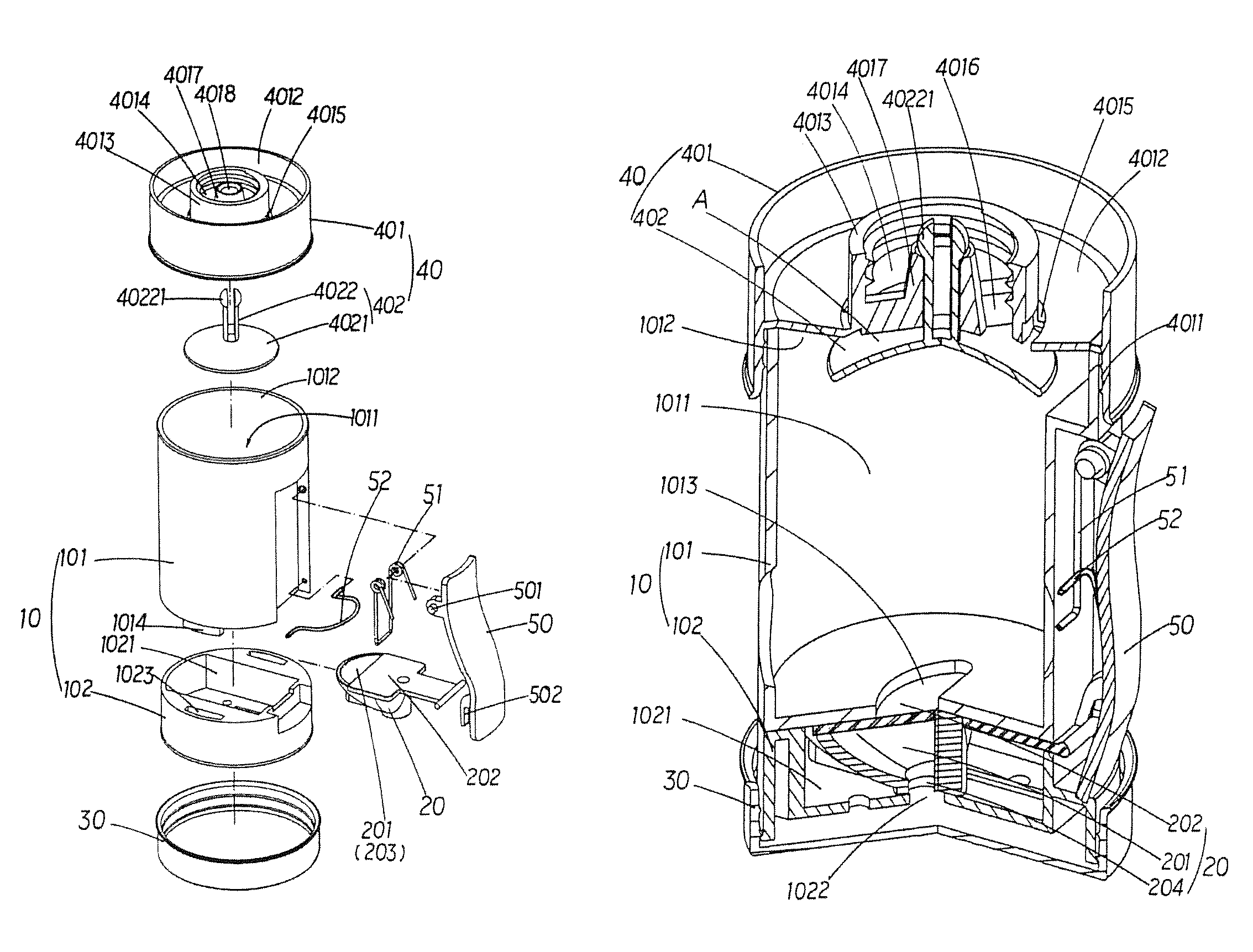 Containing device