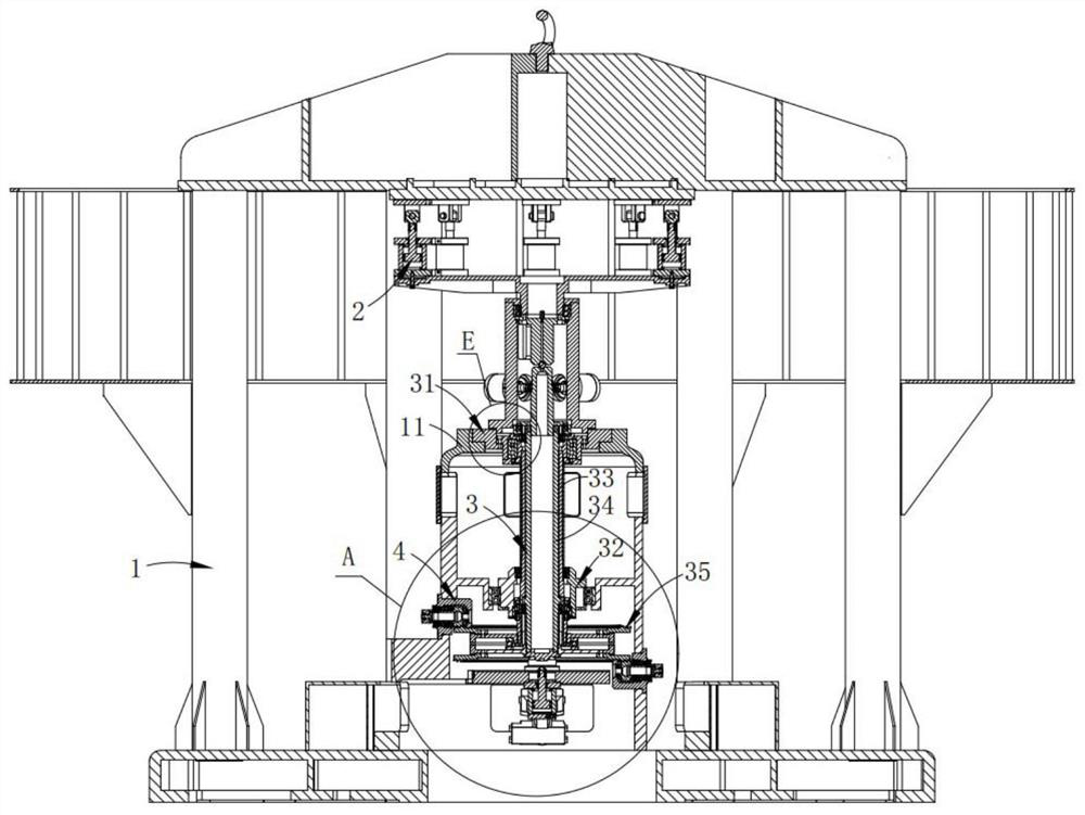 Engine input end shafting bearing testing machine and testing method