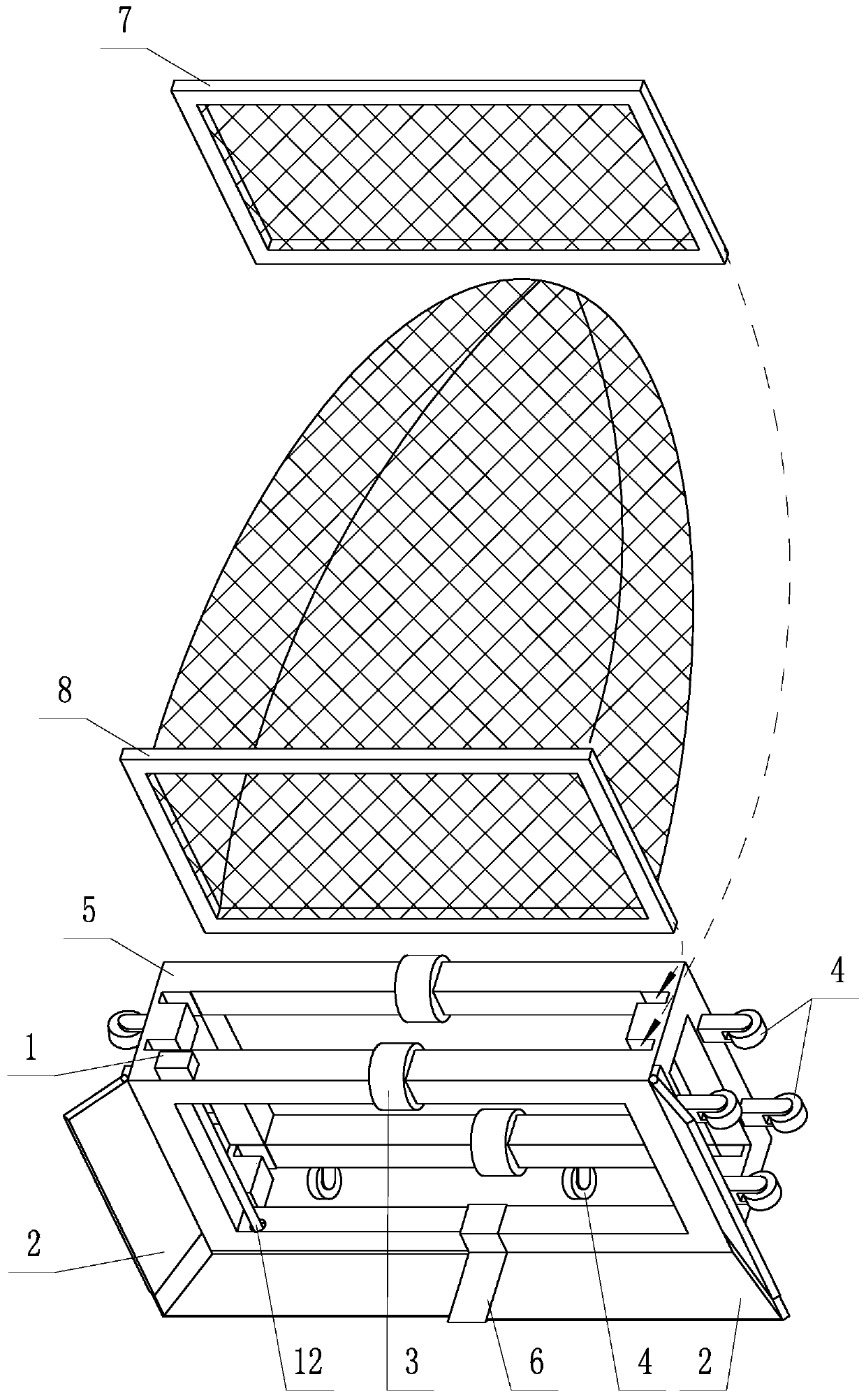 Portable aquaculture body recovery device and use and storage method thereof