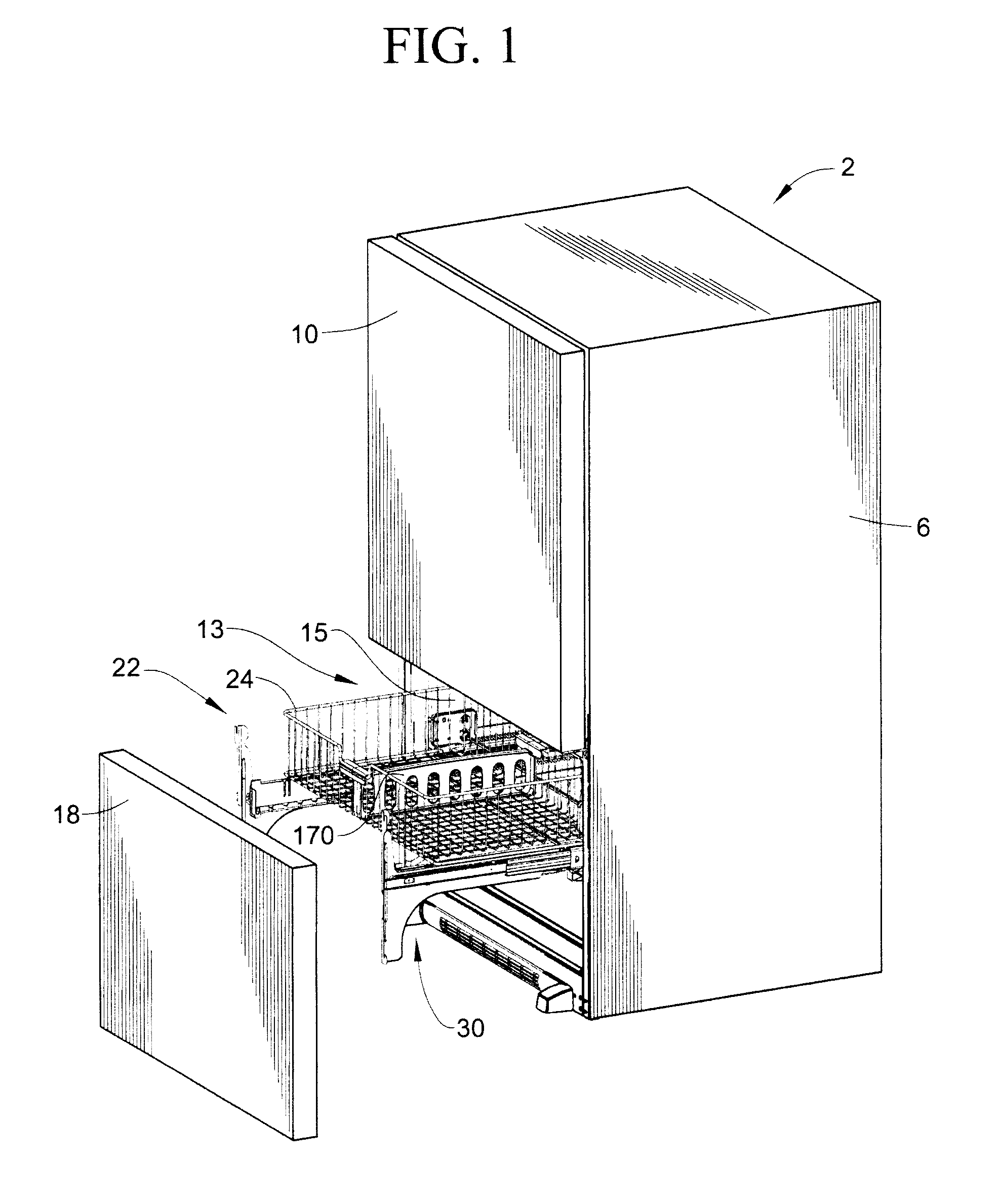 Rack and pinion refrigerator storage system
