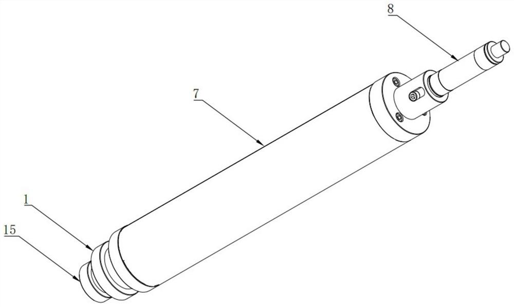 Axial fine adjustment and tensioning shaft