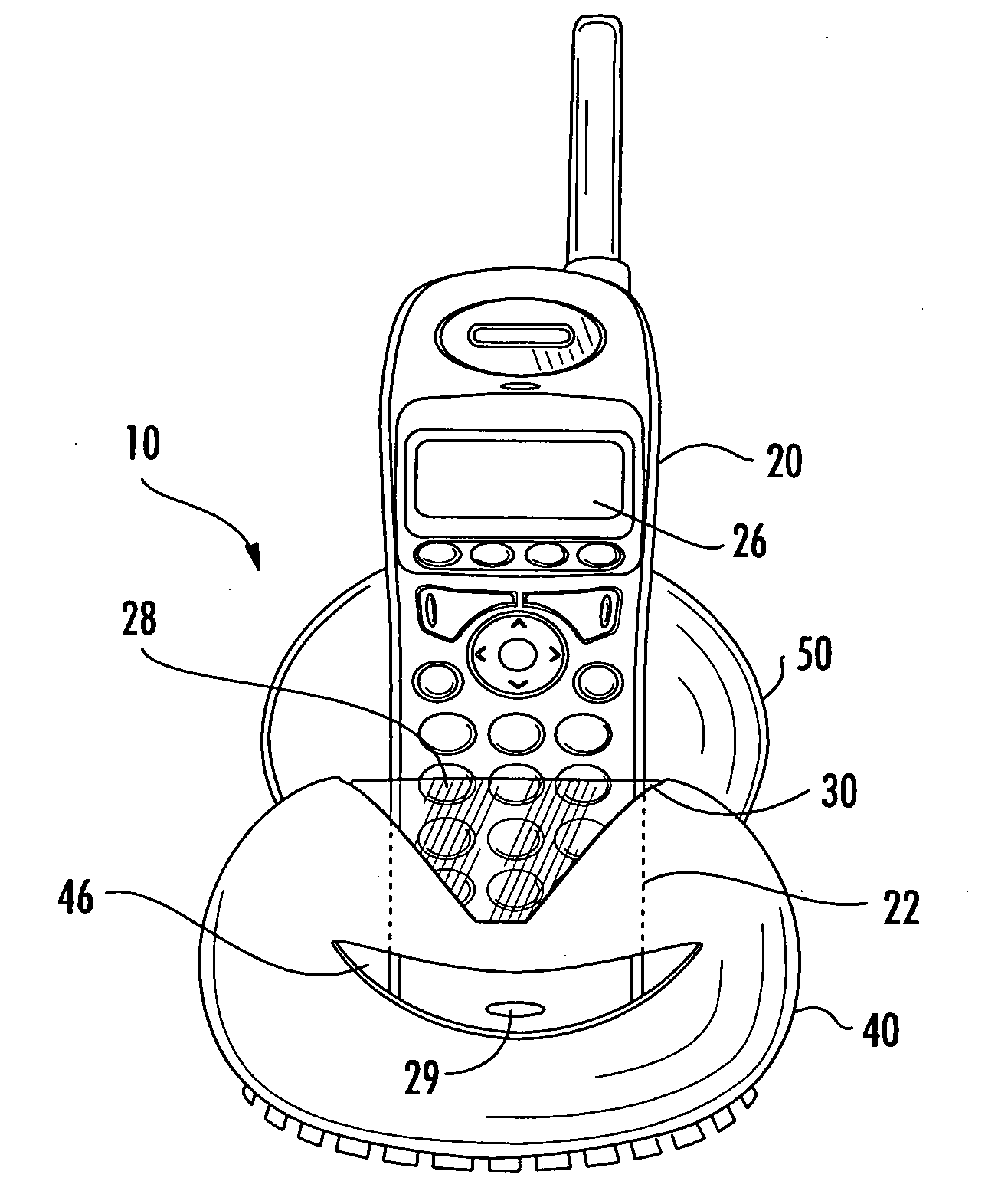 Holder for portable communications devices and associated methods