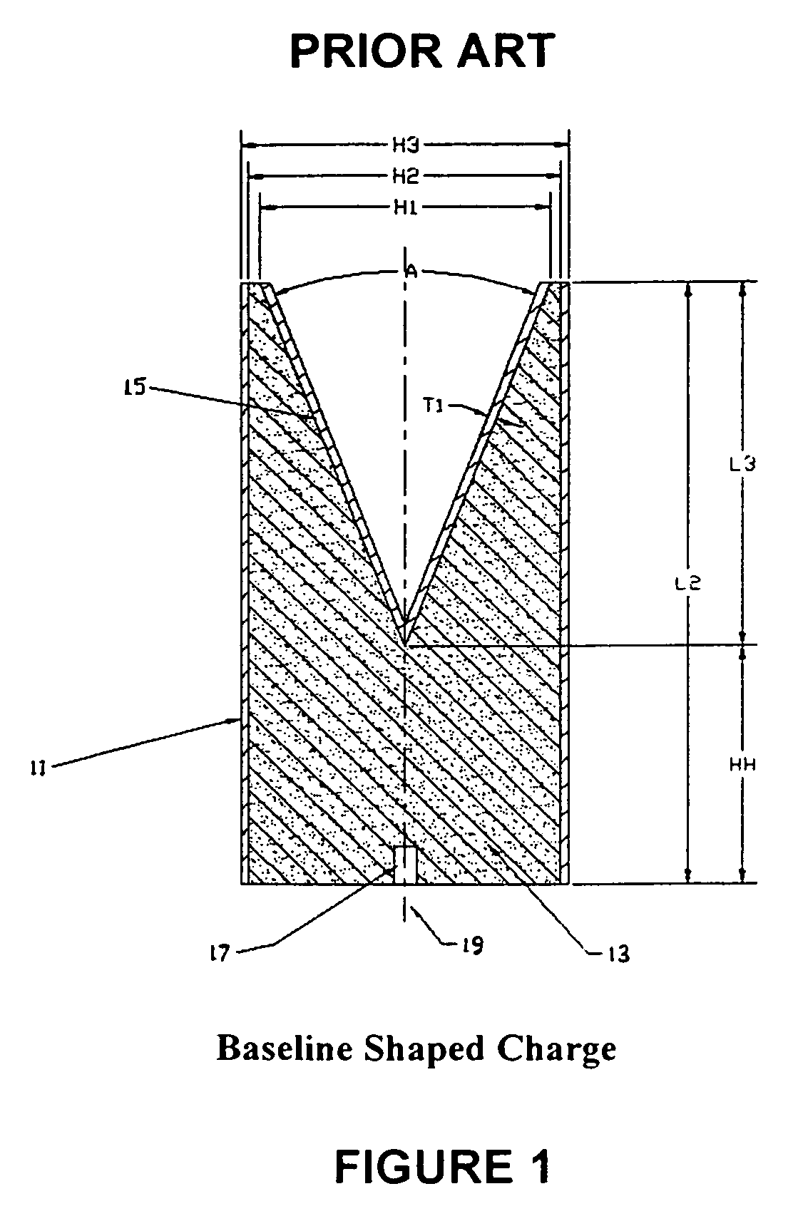 Shaped charge explosive device and method of making same