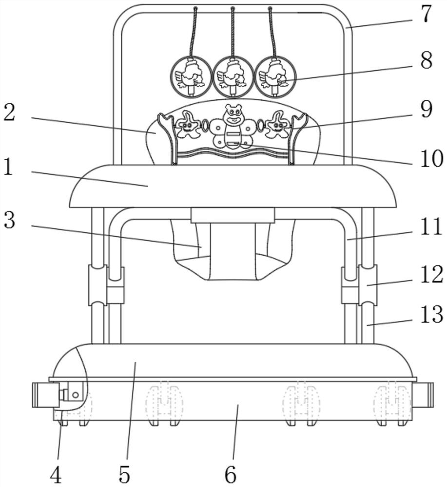 Protective multifunctional baby walker