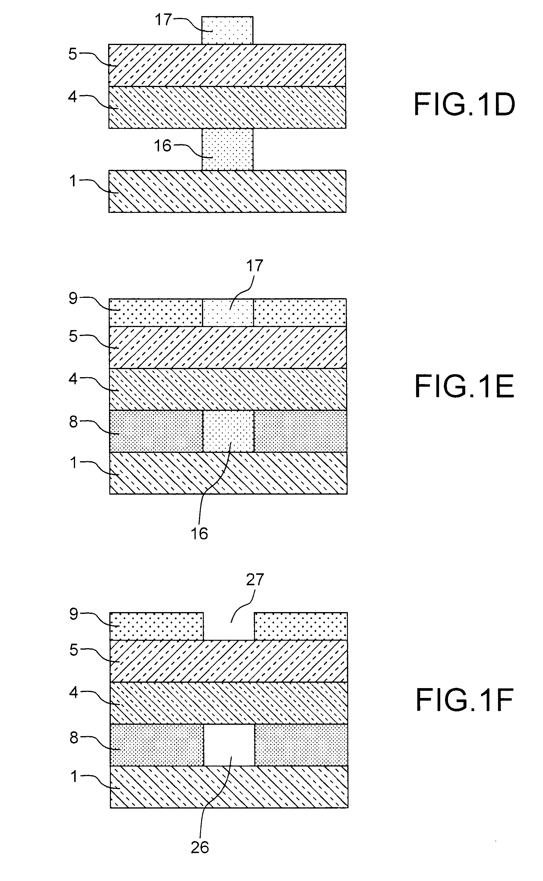 Method for producing stacked and self-aligned components on a substrate