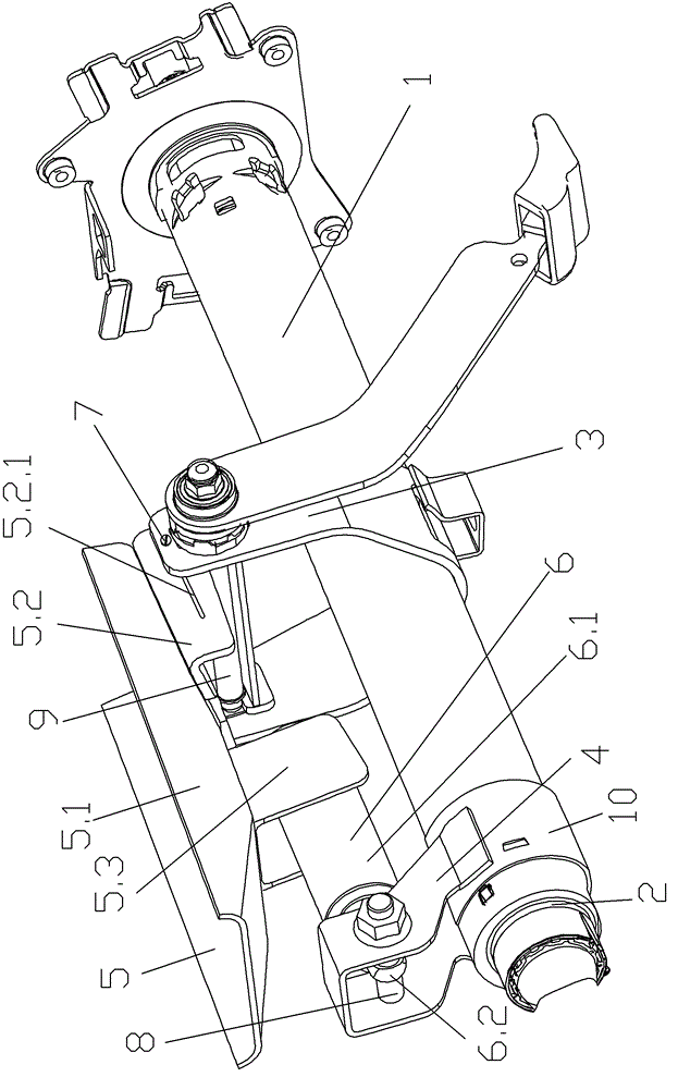Safe steering column structure
