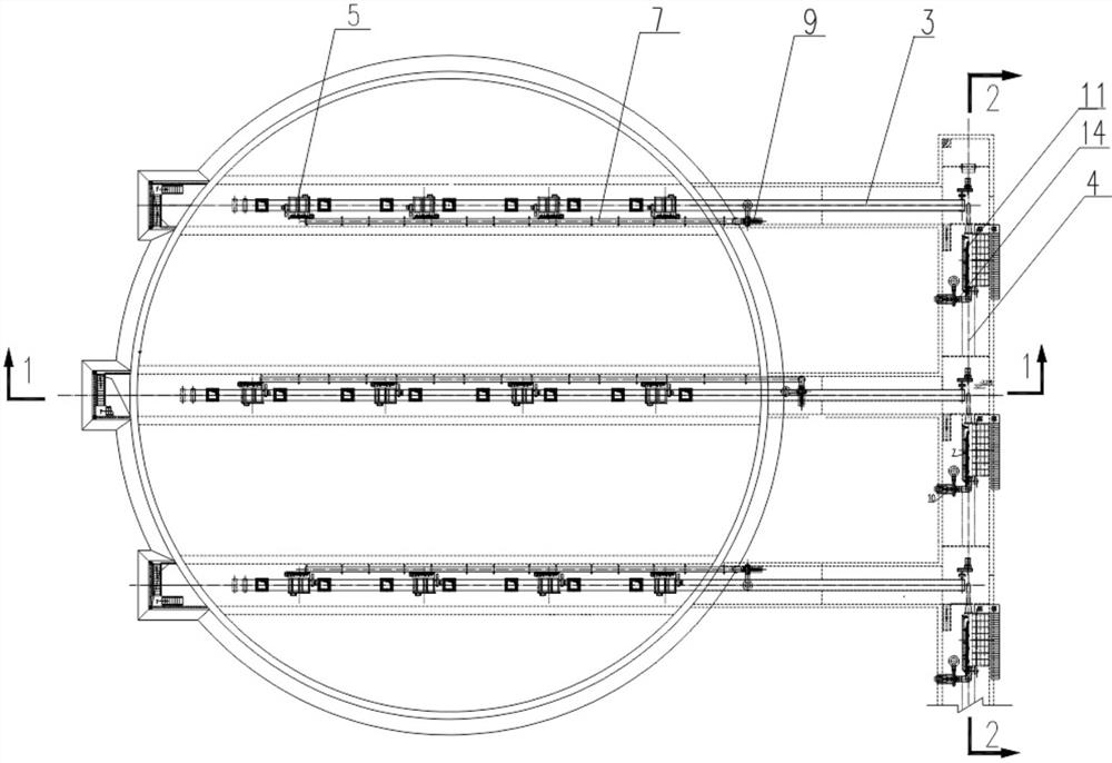 Device for reducing flying dust at bottom of clinker warehouse and using method thereof