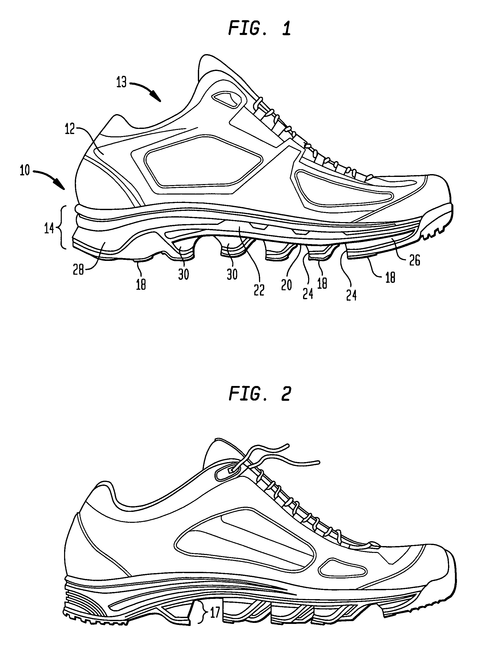 Footwear with independent suspension and protection