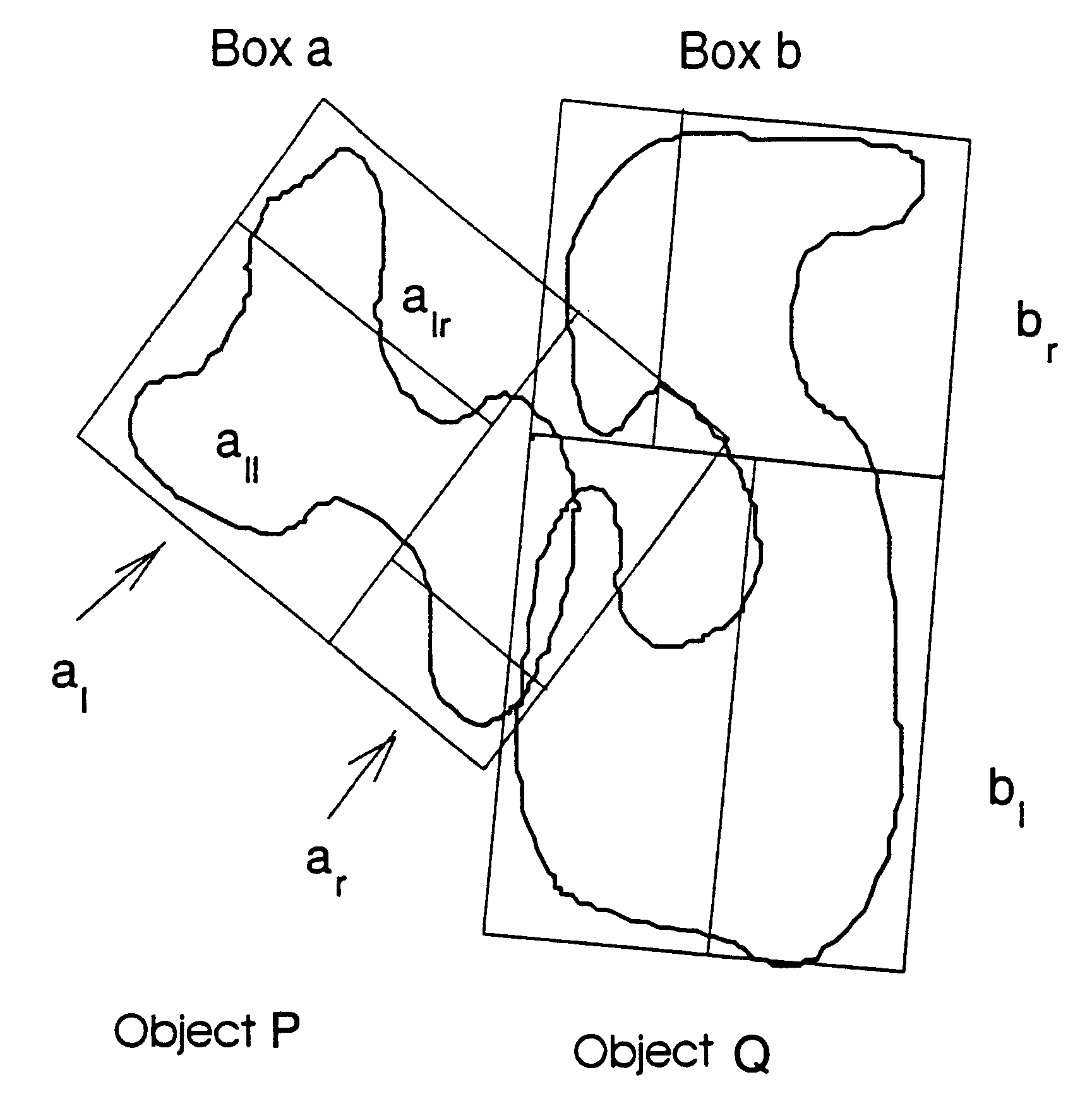 Process and device for collision detection of objects