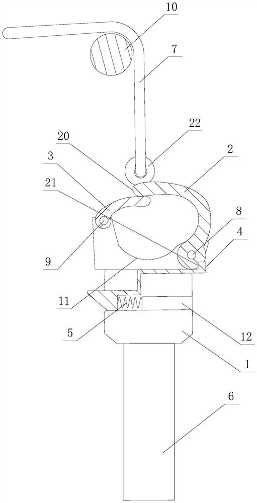 Self-locking hook of unmanned aerial vehicle rescue equipment for power transmission line