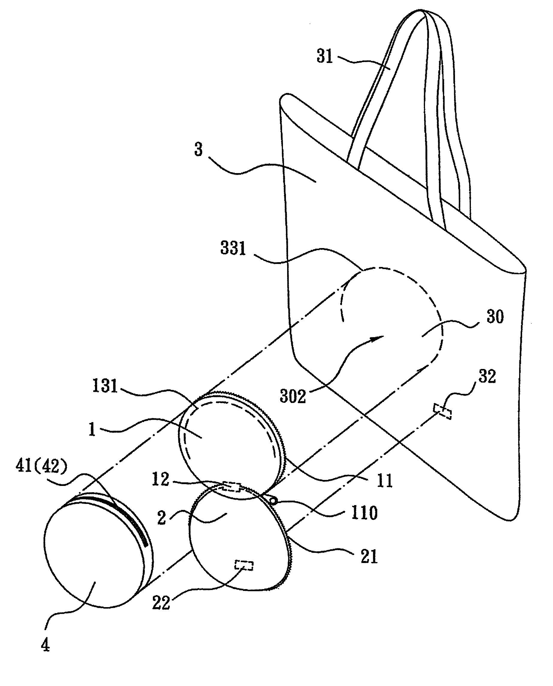 Cover-type containing structure for flexible enclosures