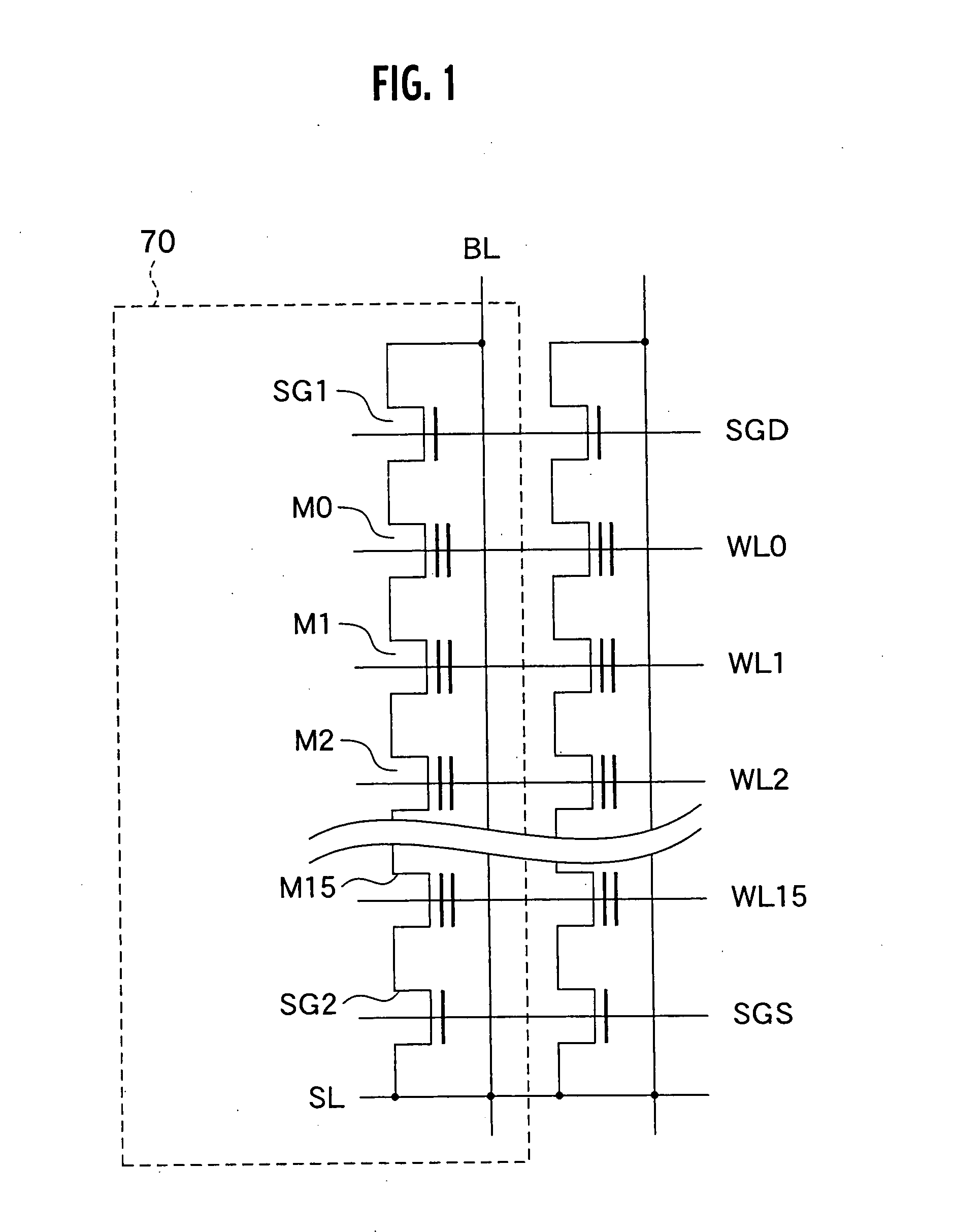 Nonvolatile semiconductor memory cell matrix, a mehtod for operating the same, monolithic integrated circuits and systems