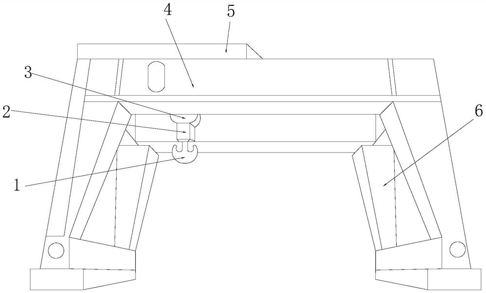 Hanging machine for wide bridge construction