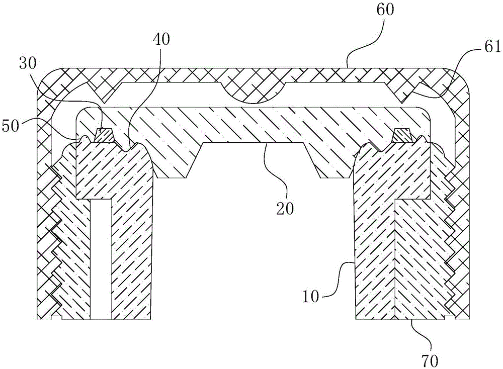 Ceramic vessel opening part sealing structure and preparation method thereof