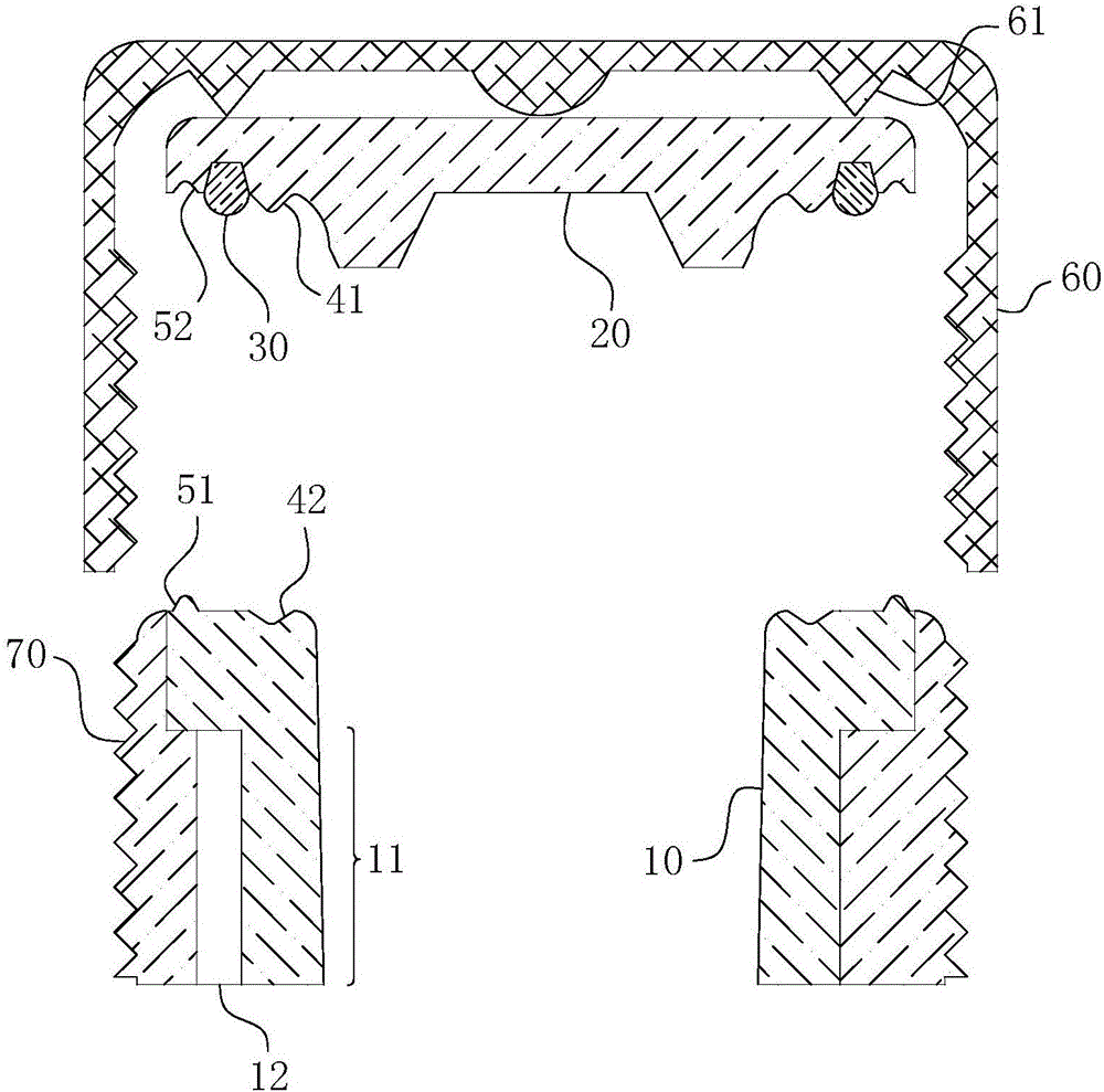 Ceramic vessel opening part sealing structure and preparation method thereof