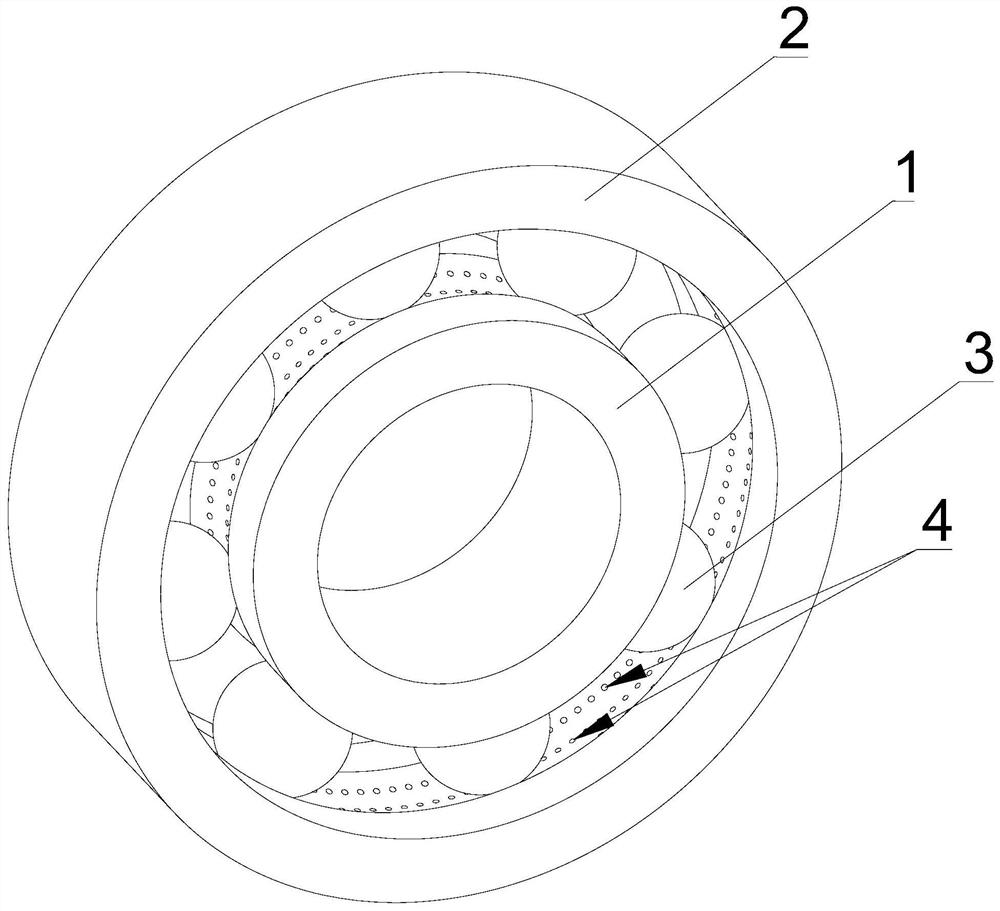 Ball bearing with micro-texture on raceway surfaces of inner ring and outer ring and processing method thereof
