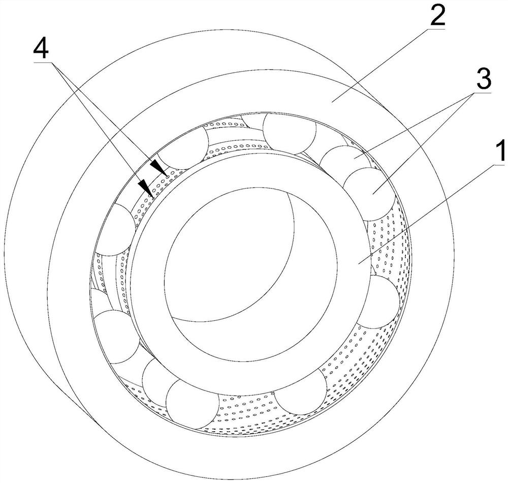 Ball bearing with micro-texture on raceway surfaces of inner ring and outer ring and processing method thereof