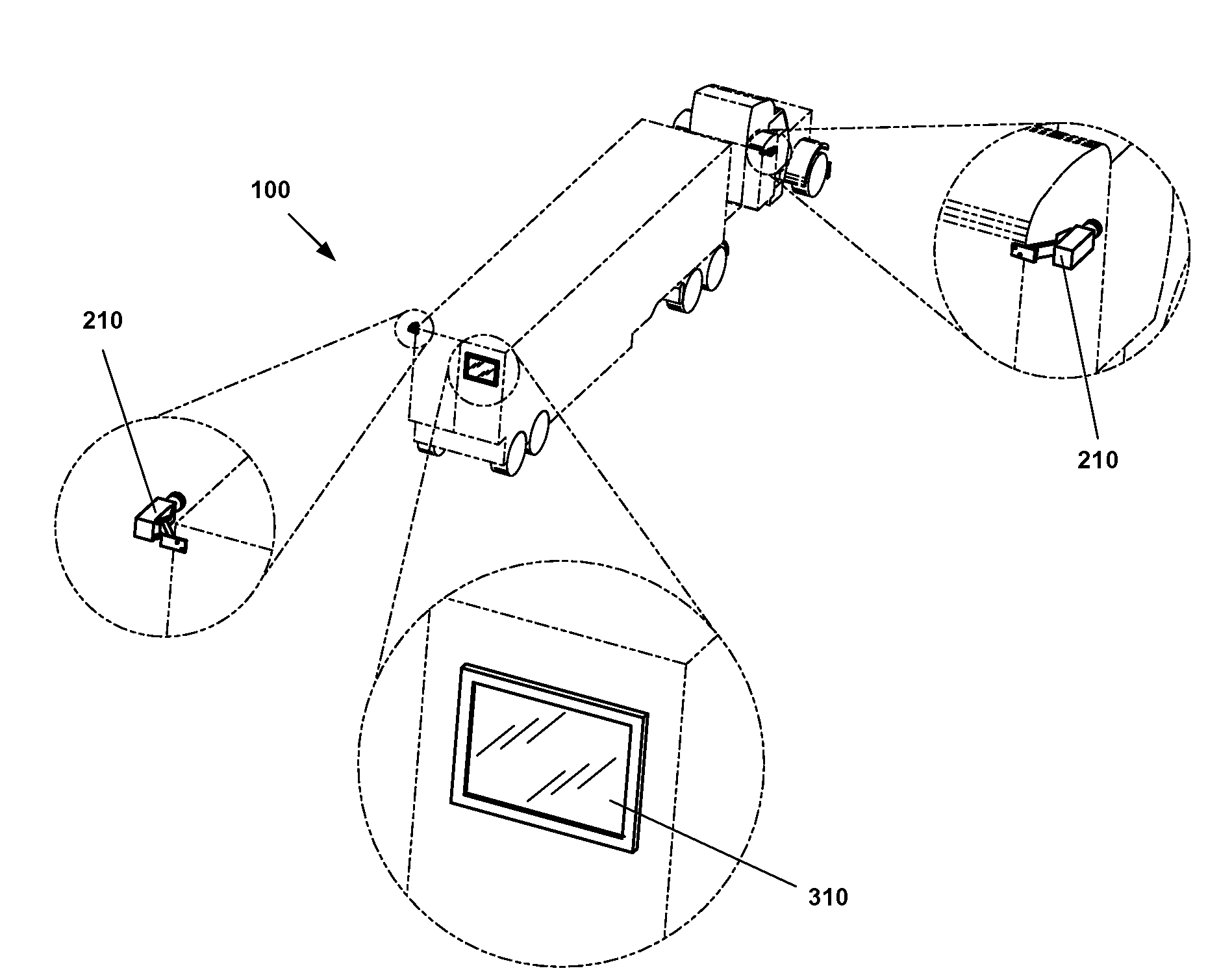 Rear facing viewing system for large vehicles