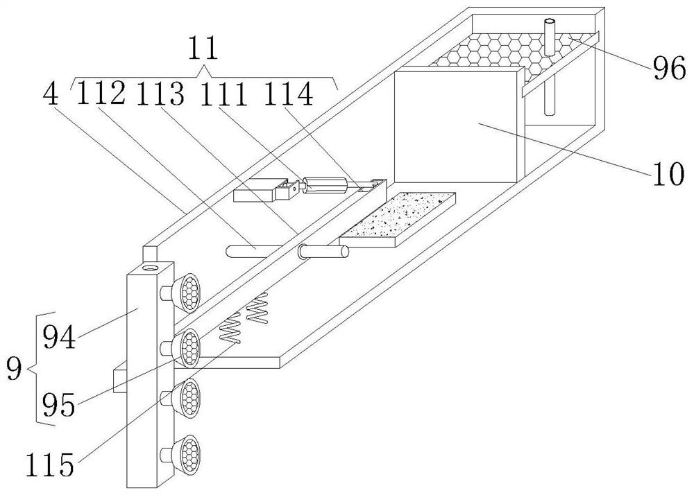 An easy-to-use crane metal dust cleaning device