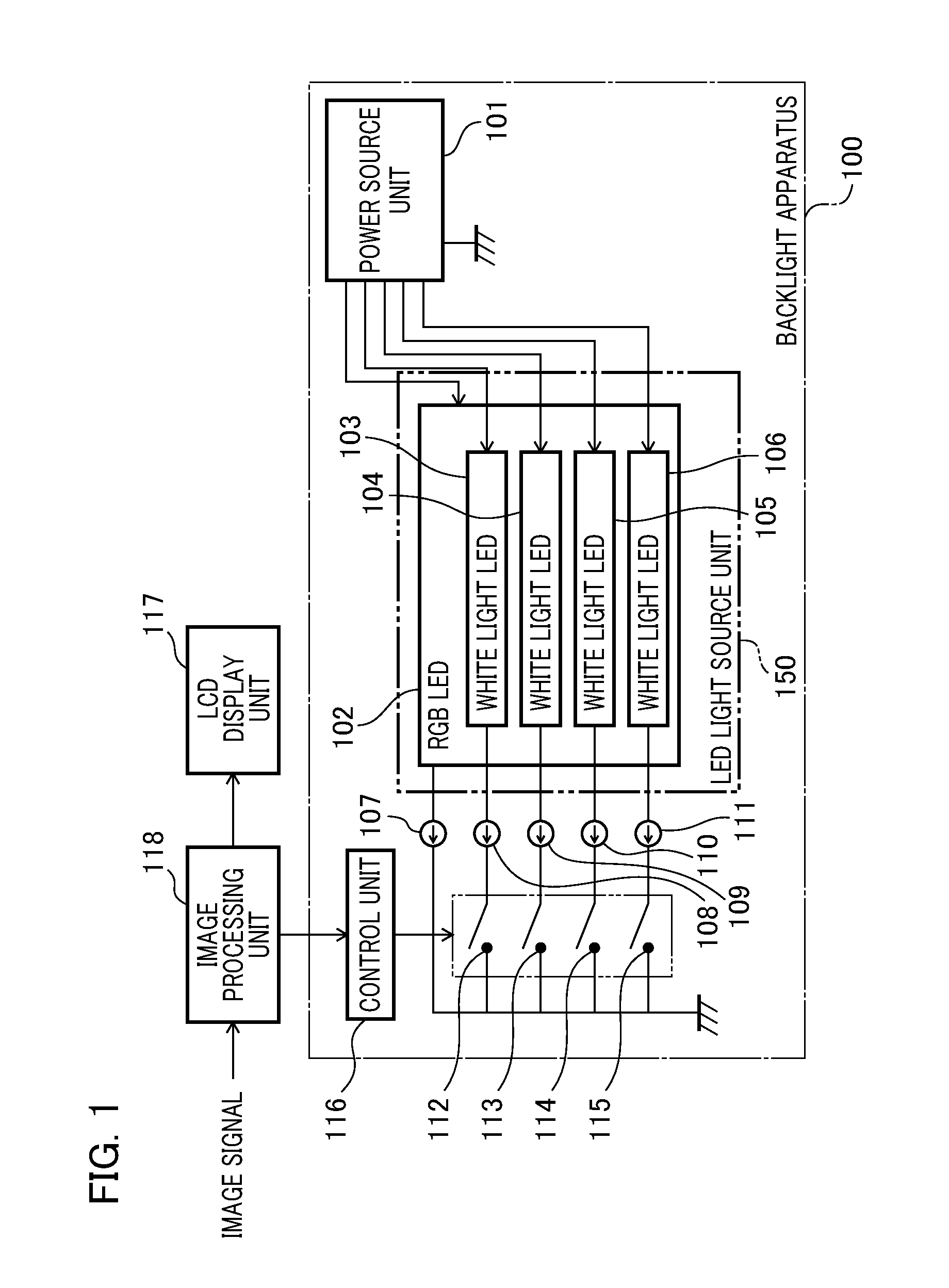 Backlight apparatus, control method therefor, and display apparatus