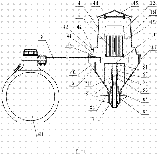Device for preventing hot air from flowing back in water shield of aerator and impeller aerator