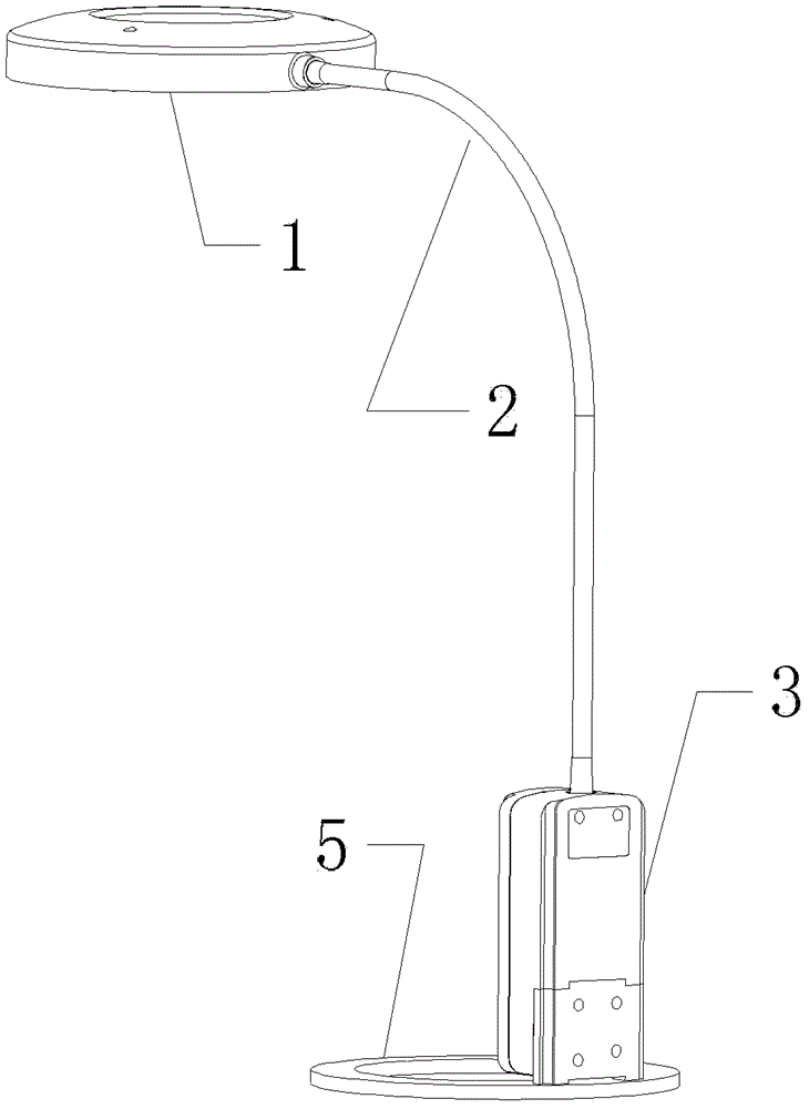 A kind of medical led reading light with hook and desktop dual-purpose