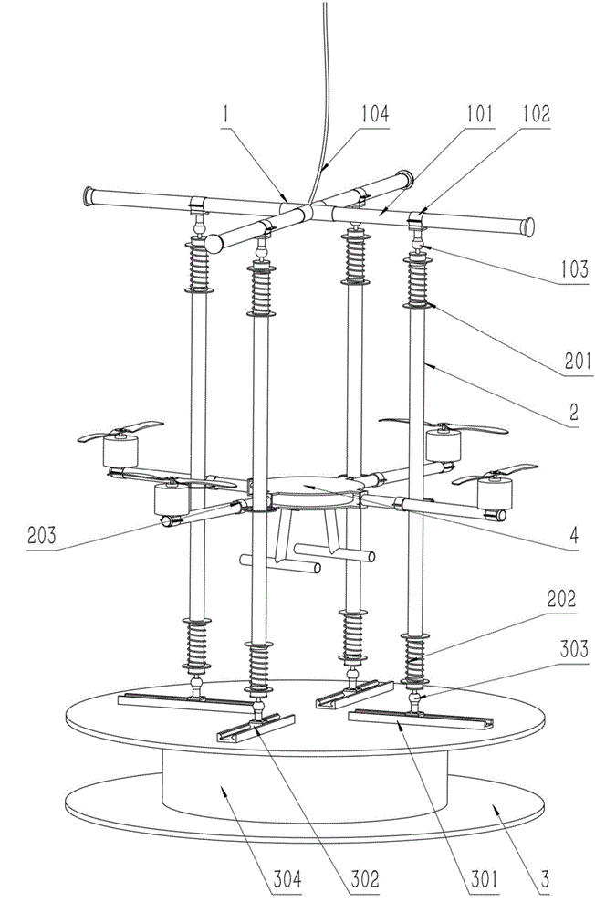 Performance test platform and method for multi-rotor unmanned aerial vehicle