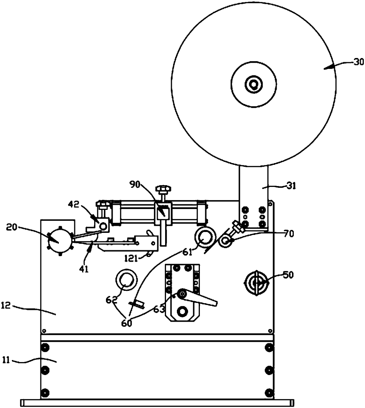 A medicine bottle labeling machine